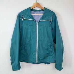 Cotton Windbreaker / Anorak from Uniqlo in Teal Blue